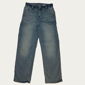Place Girl’s‎ Relaxed Carpenter Wide Leg Blue Jeans With Pockets Size 12